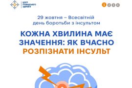 КОЖНА ХВИЛИНА МАЄ ЗНАЧЕННЯ: ЯК ВЧАСНО РОЗПІЗНАТИ ІНСУЛЬТ